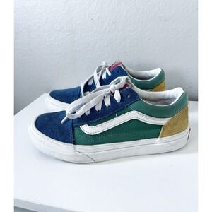 VANS kidz Old Skool Suede‎ Yacht Club Green/Blue/Yellow/Red Kids Youth 2y